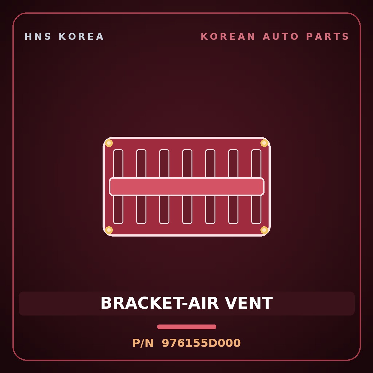 Genuine Mobis BRACKET-AIR VENT 976155D000 for County 2020 HNS Parts Korea