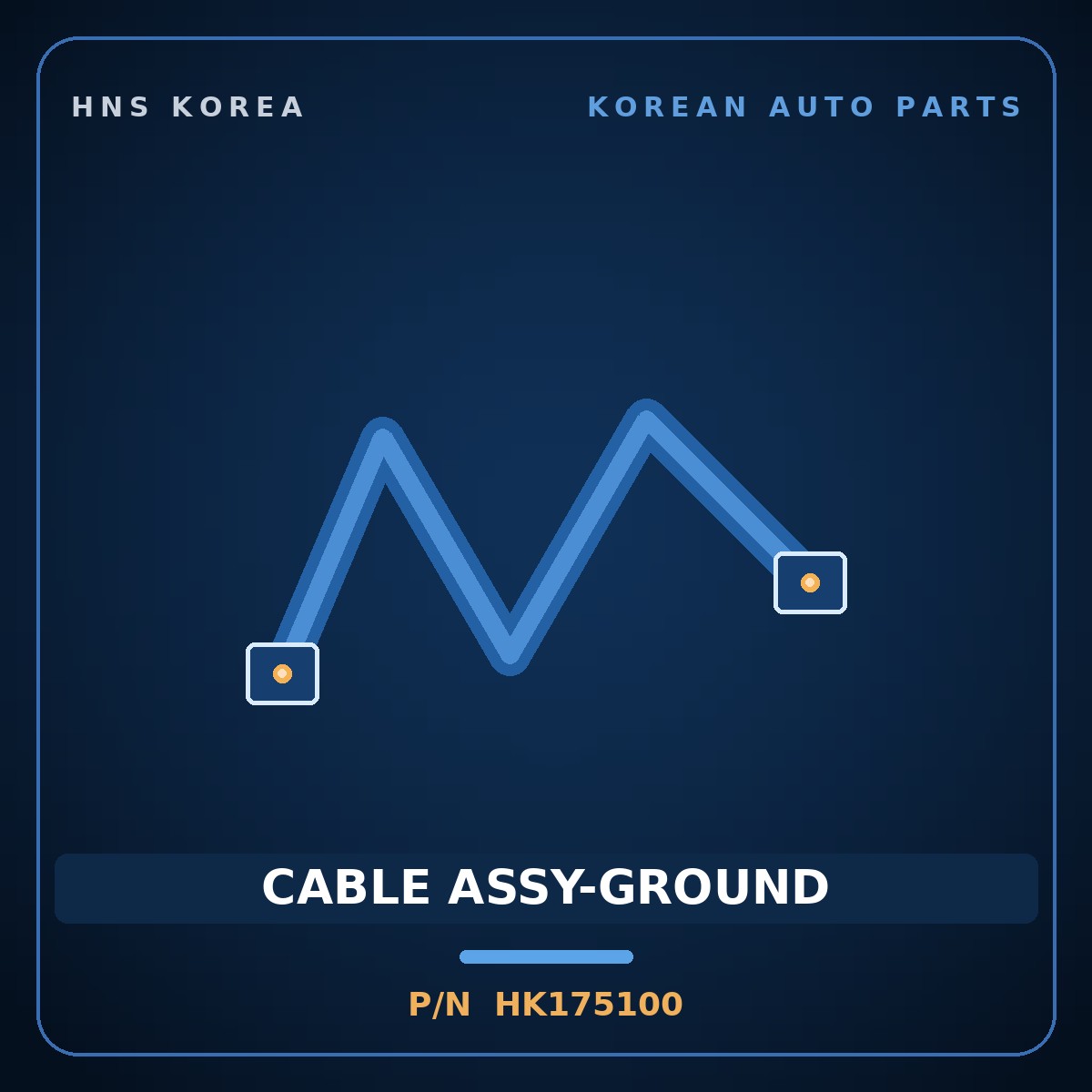 Genuine Mobis CABLE ASSY-GROUND HK175100 for Galloper 1990 HNS Parts Korea