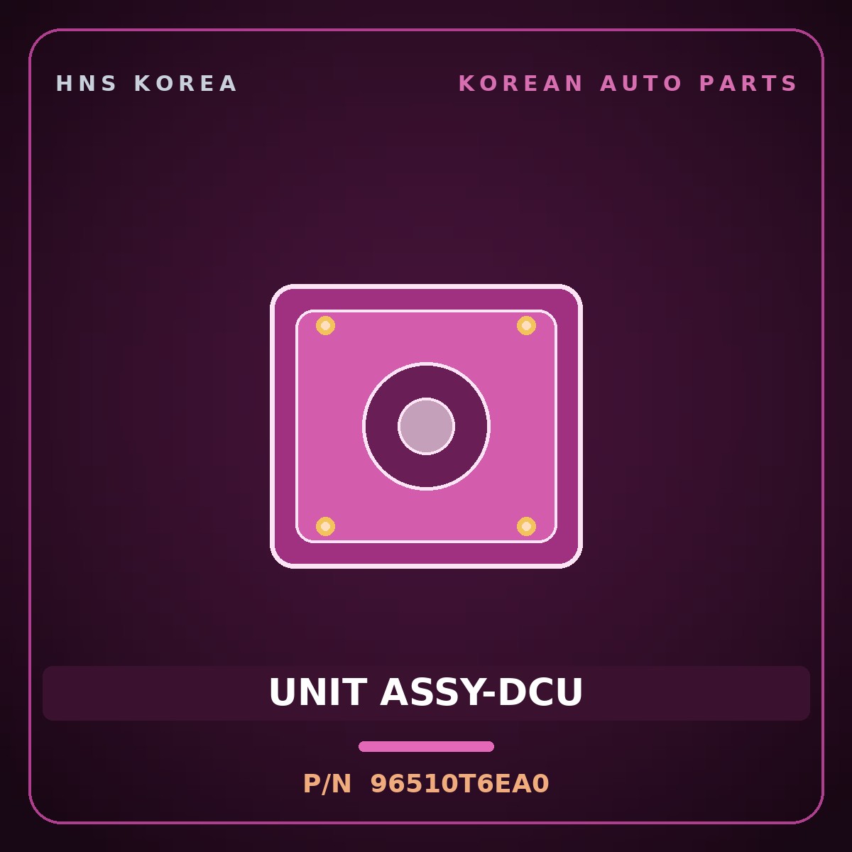 Genuine Mobis UNIT ASSY-DCU 96510T6EA0 for Genesis GV80 2024 HNS Parts Korea