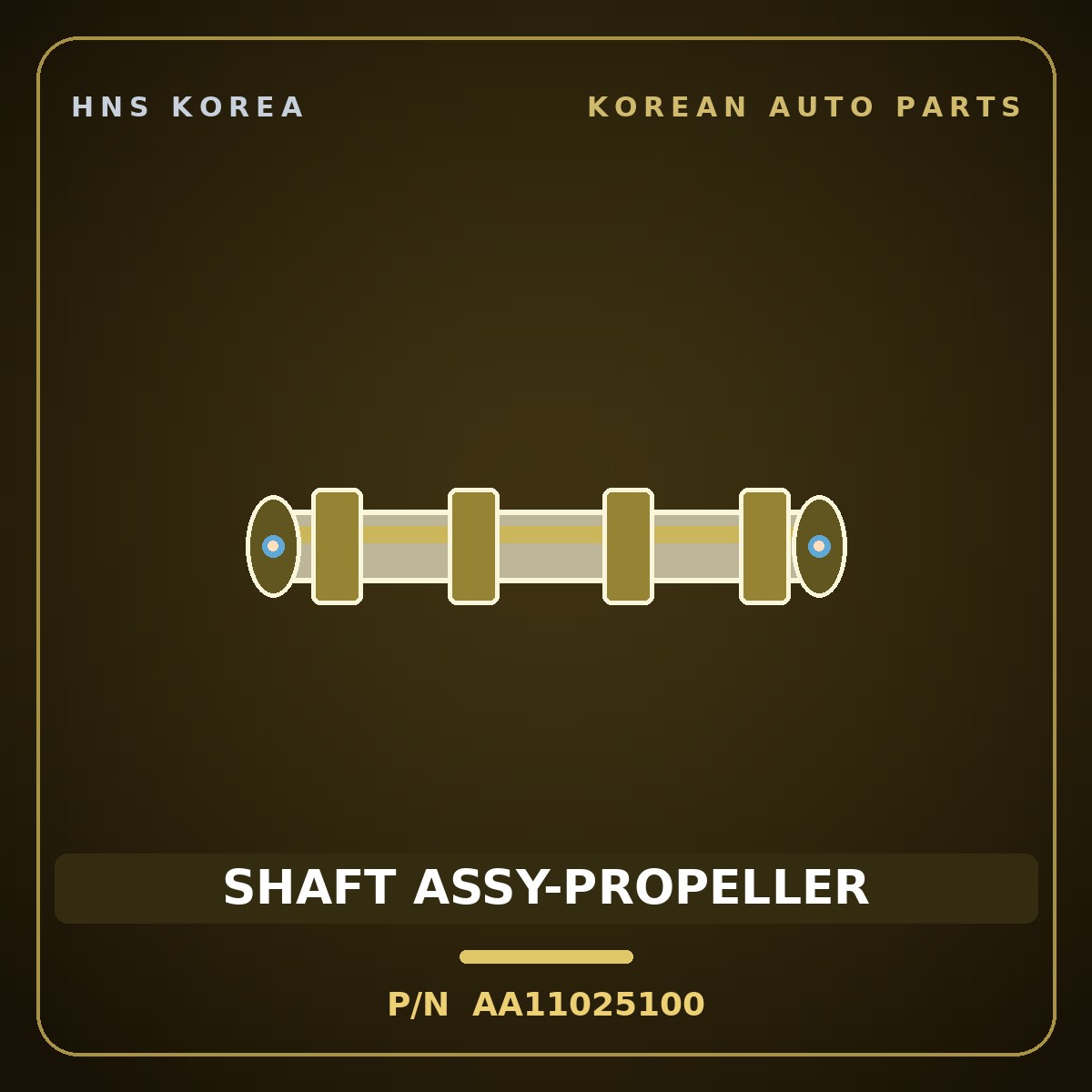Genuine Mobis SHAFT ASSY-PROPELLER AA11025100 for Towner 2000 HNS Parts Korea