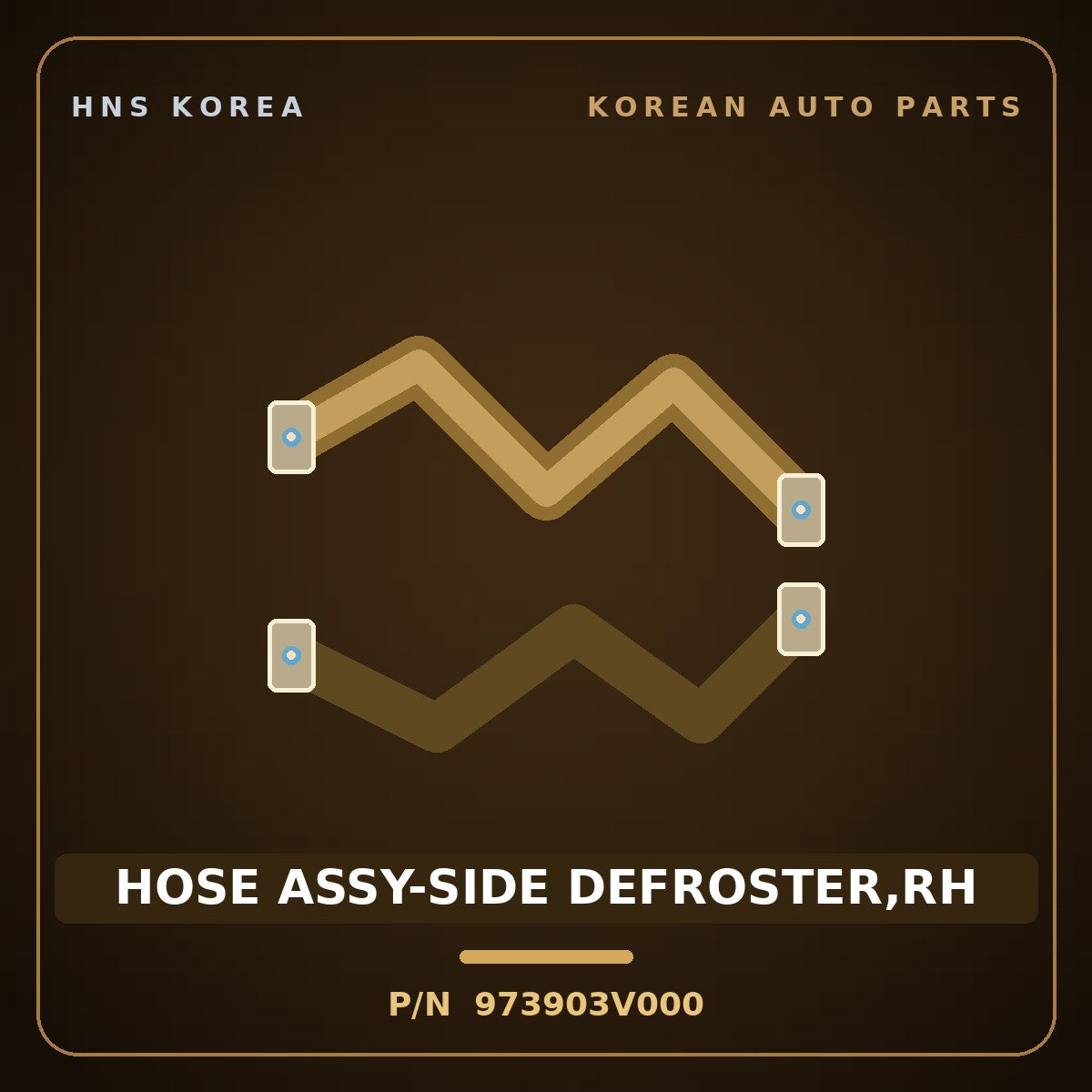 Genuine Mobis HOSE ASSY-SIDE DEFROSTER,RH 973903V000 for Grandeur 2011 HNS Parts Korea