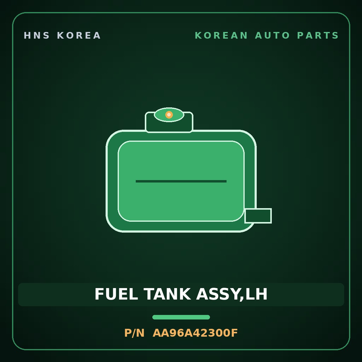 Genuine Mobis FUEL TANK ASSY,LH AA96A42300F for Granbird 2008 HNS Parts Korea