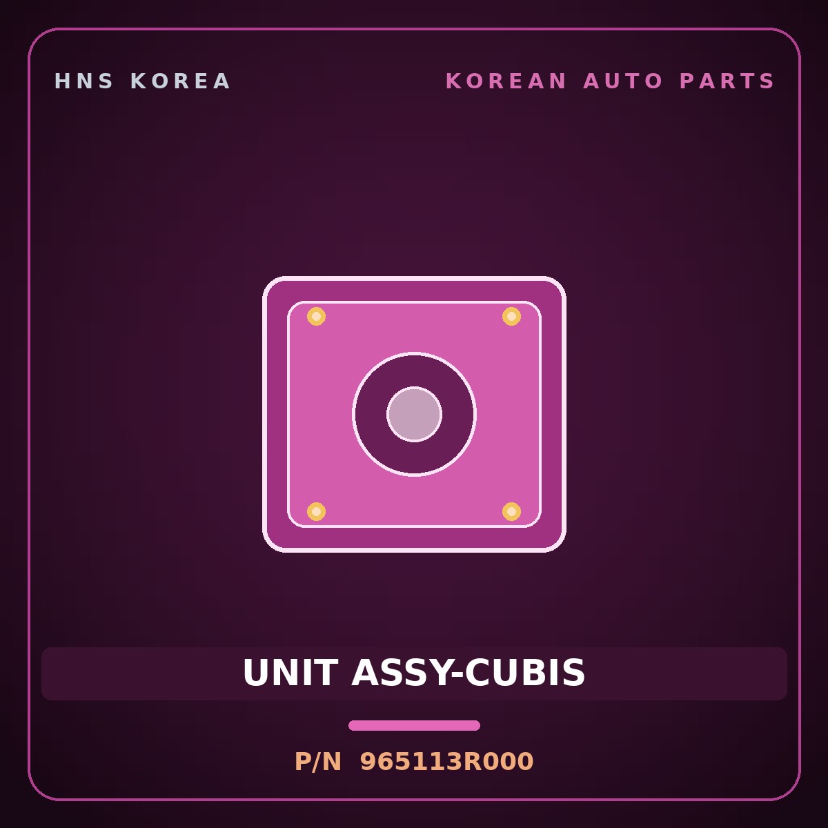 Genuine Mobis UNIT ASSY-CUBIS 965113R000 for K7 2008 HNS Parts Korea