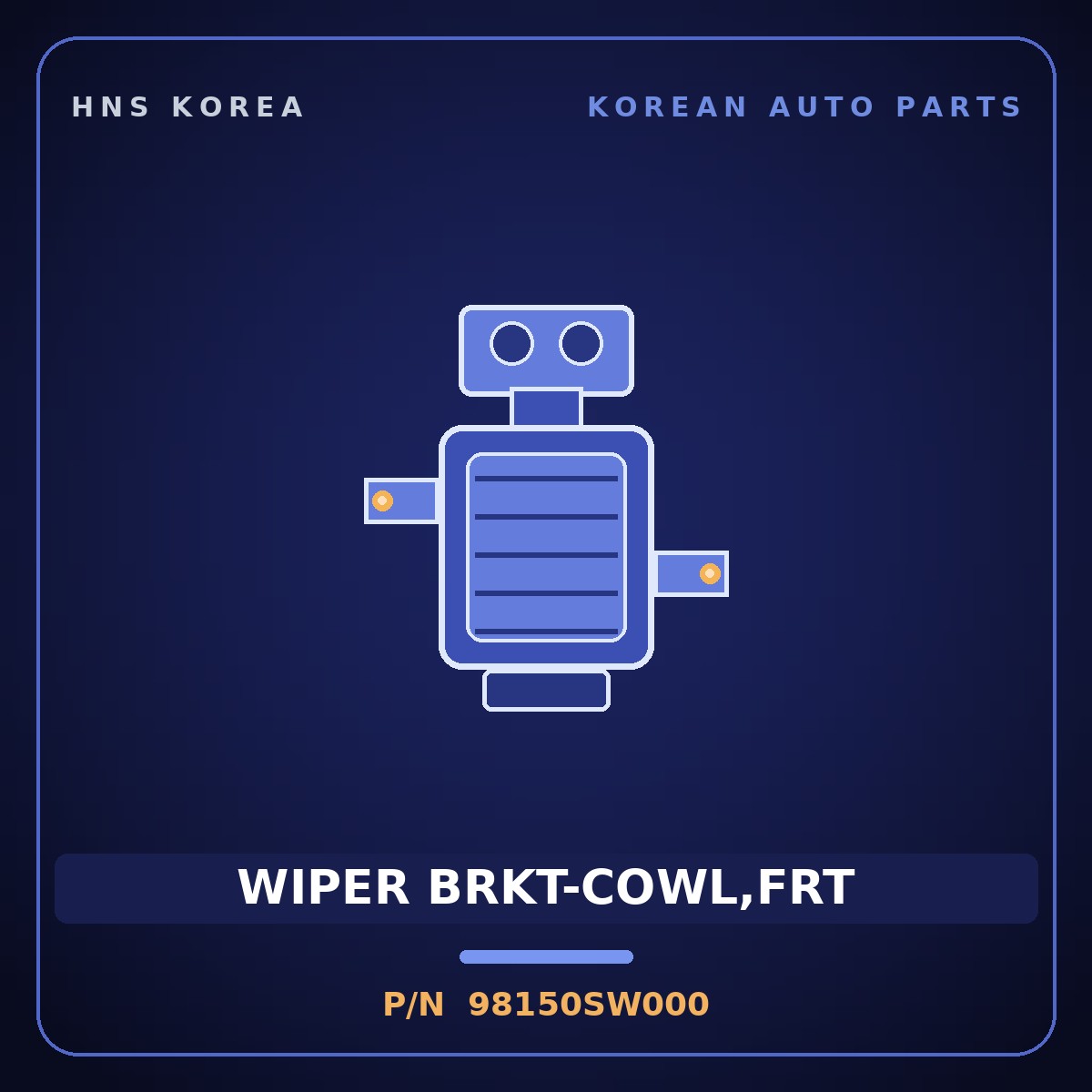 Genuine Mobis WIPER BRKT-COWL,FRT 98150SW000 for PV5 2026 HNS Parts Korea