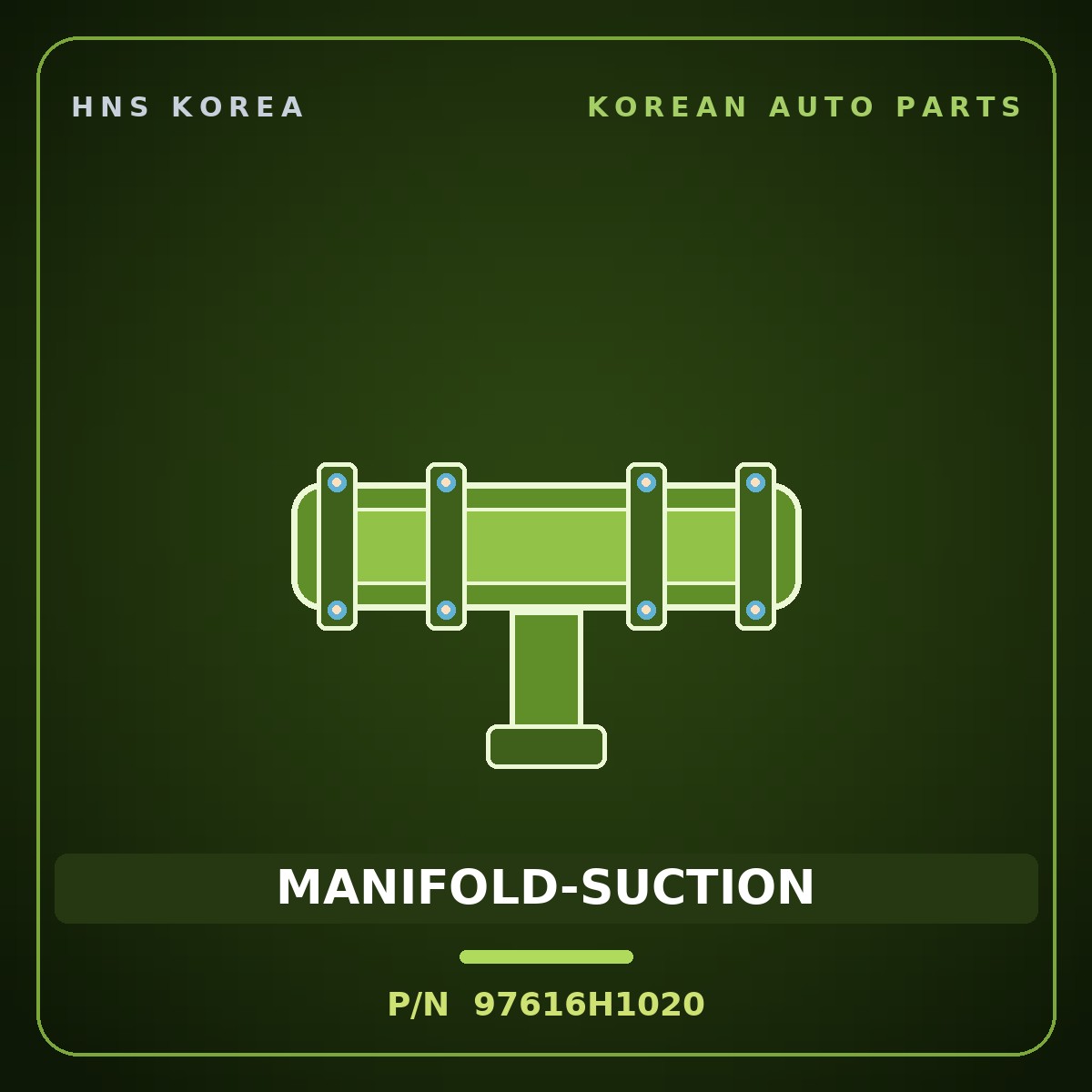Genuine Mobis MANIFOLD-SUCTION 97616H1020 for Terracan 1999 HNS Parts Korea