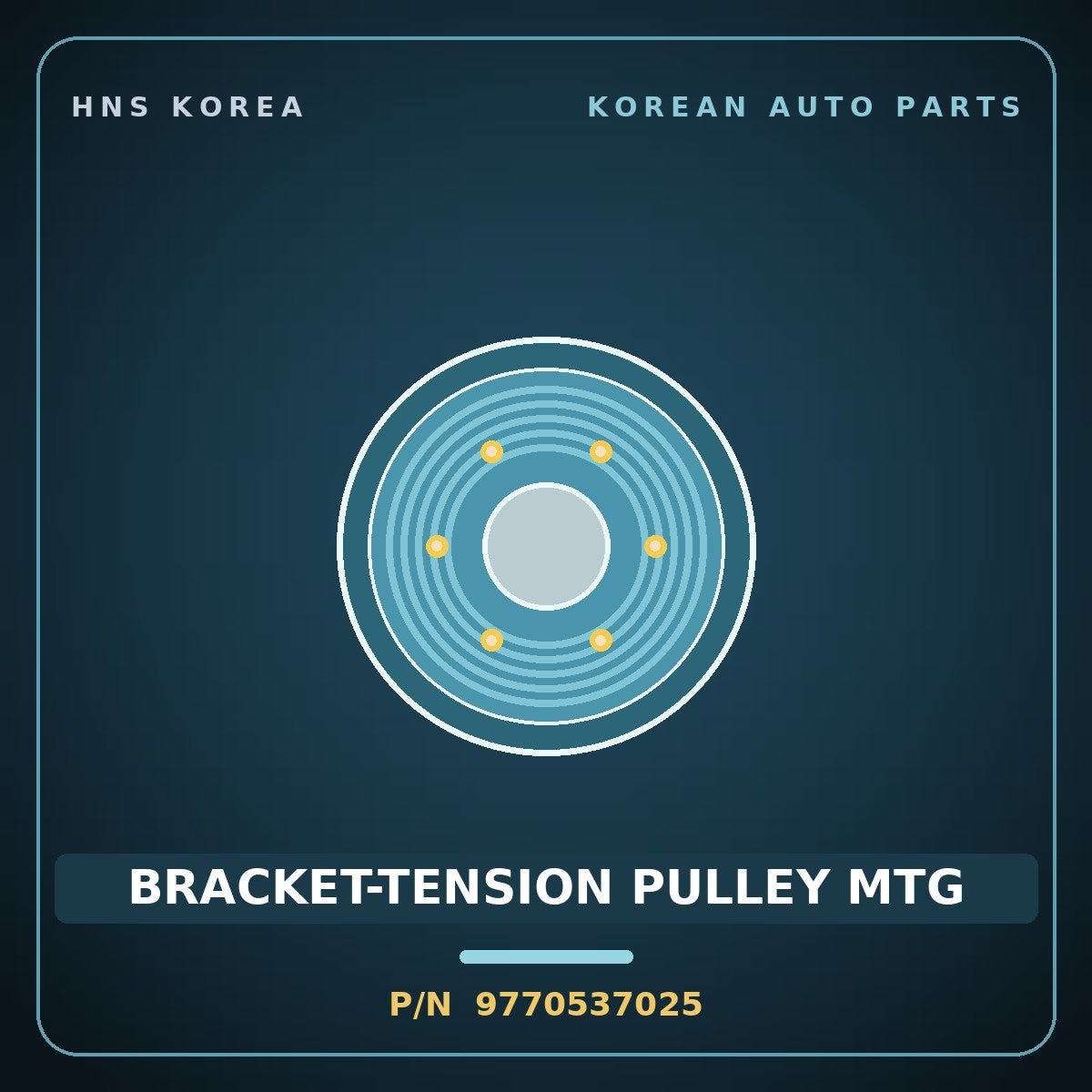Genuine Mobis BRACKET-TENSION PULLEY MTG 9770537025 for Dynasty 1992 HNS Parts Korea