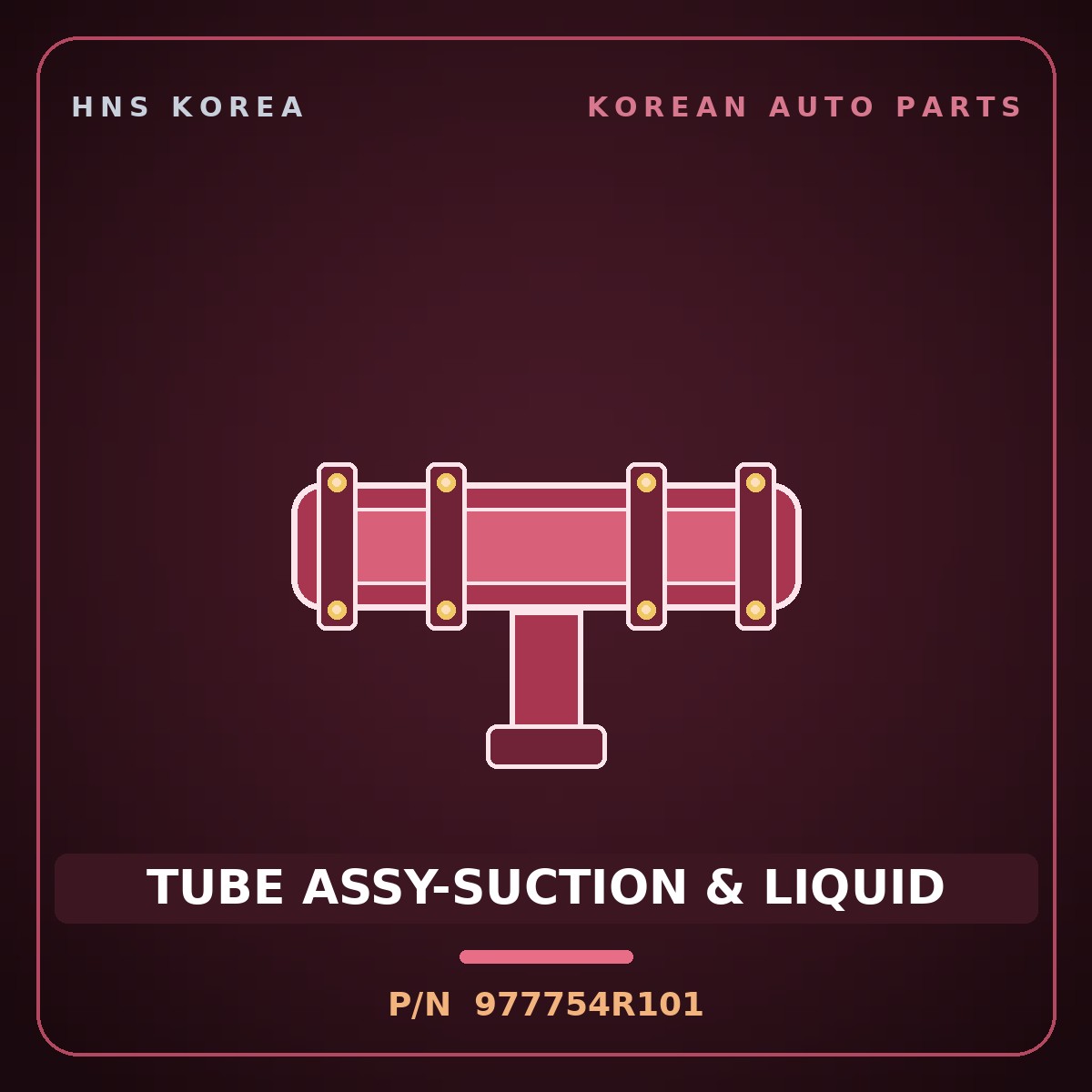 Genuine Mobis TUBE ASSY-SUCTION & LIQUID 977754R101 for Grandeur 2014 HNS Parts Korea
