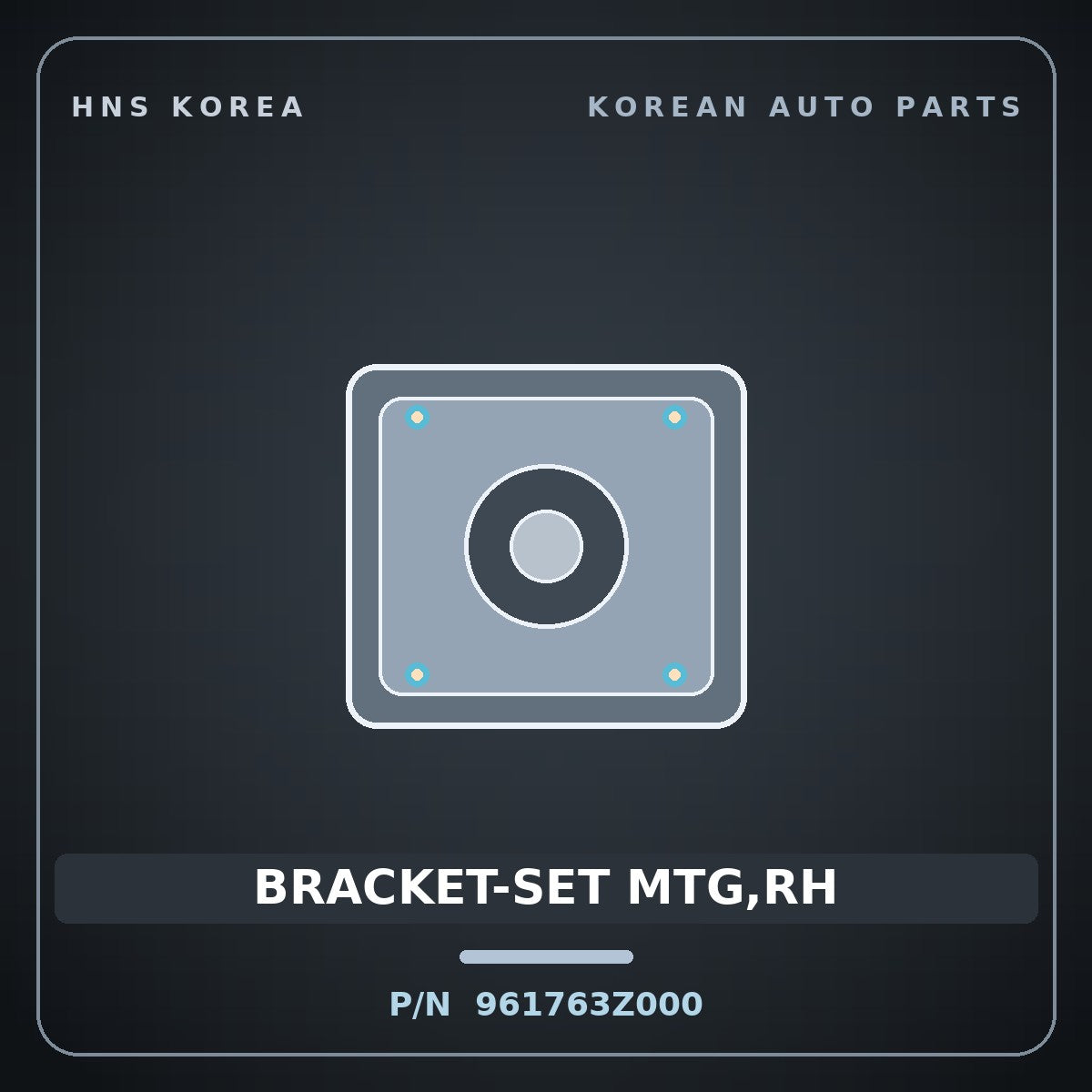 Genuine Mobis BRACKET-SET MTG,RH 961763Z000 for i40 2012 HNS Parts Korea