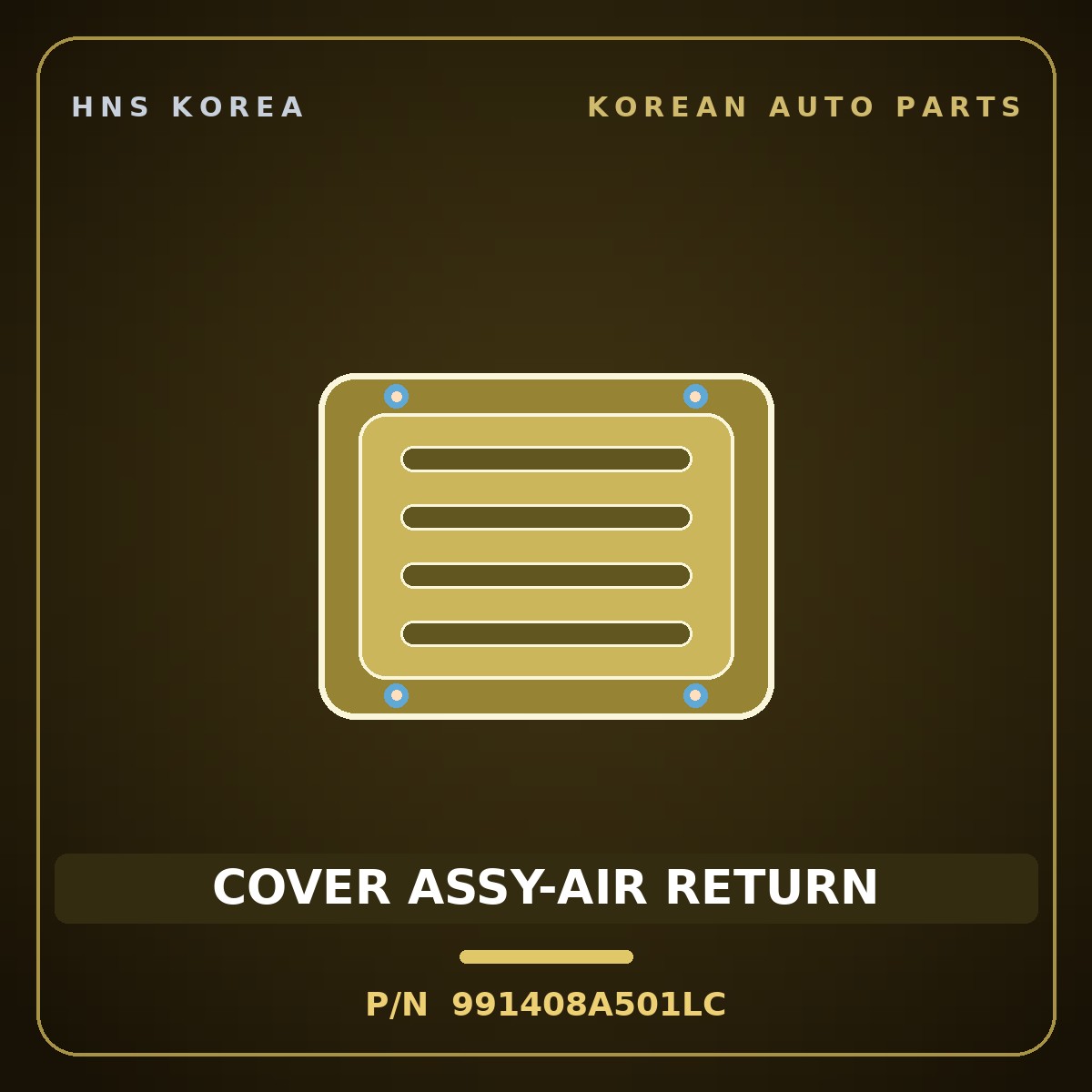 Genuine Mobis COVER ASSY-AIR RETURN 991408A501LC for Aero Queen 2000 HNS Parts Korea