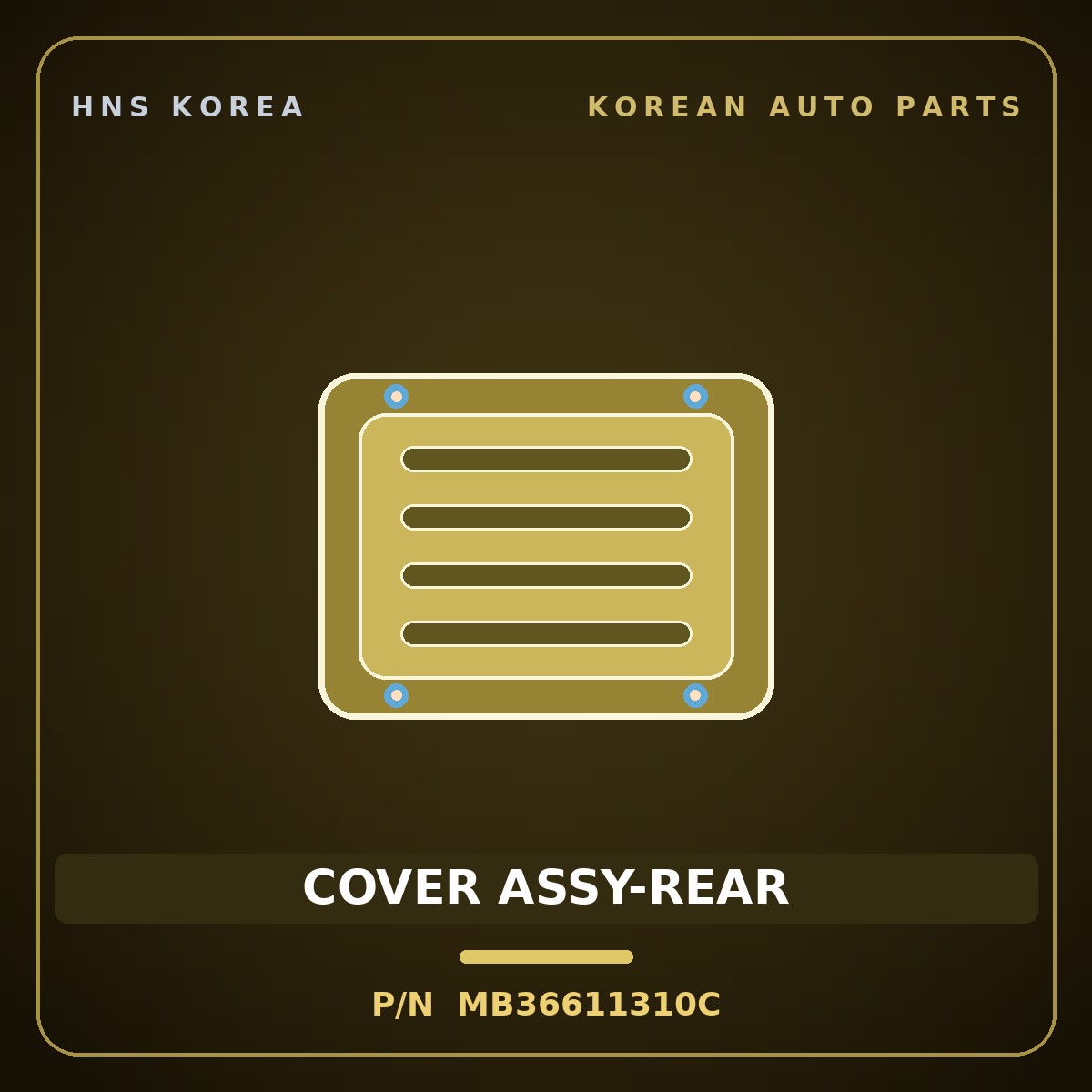 Genuine Mobis COVER ASSY-REAR MB36611310C for Sephia 1997 HNS Parts Korea