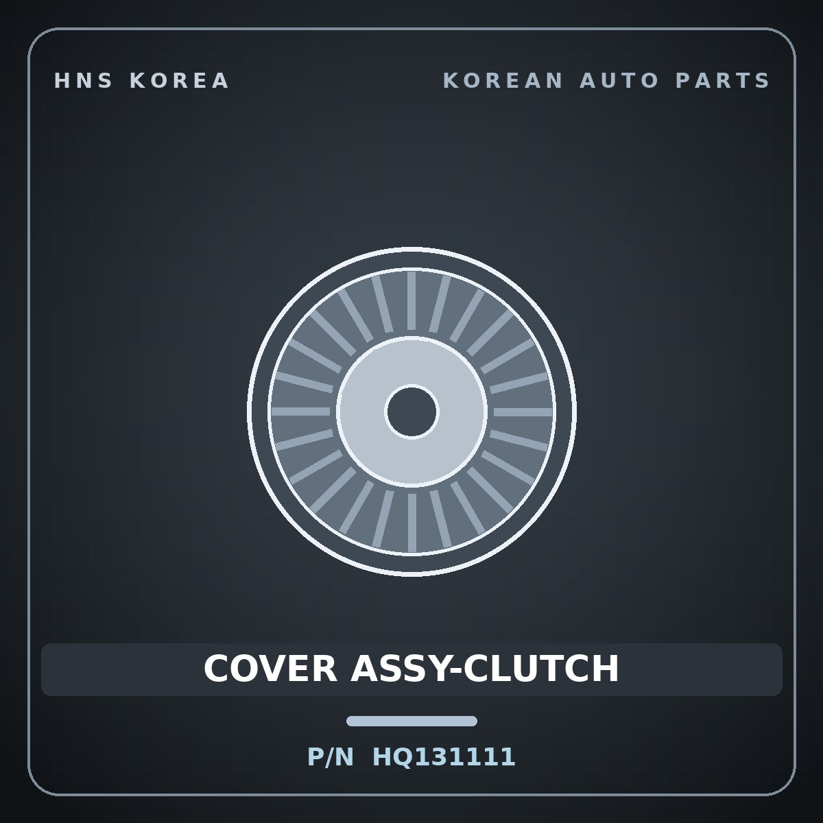 Genuine Mobis COVER ASSY-CLUTCH HQ131111 for Galloper 1990 HNS Parts Korea