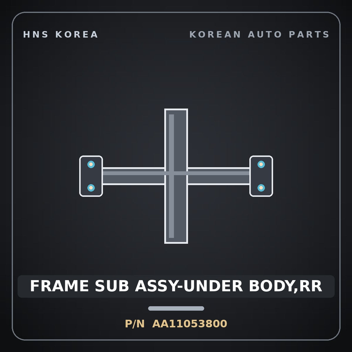 Genuine Mobis FRAME SUB ASSY-UNDER BODY,RR AA11053800 for Towner 2000 HNS Parts Korea
