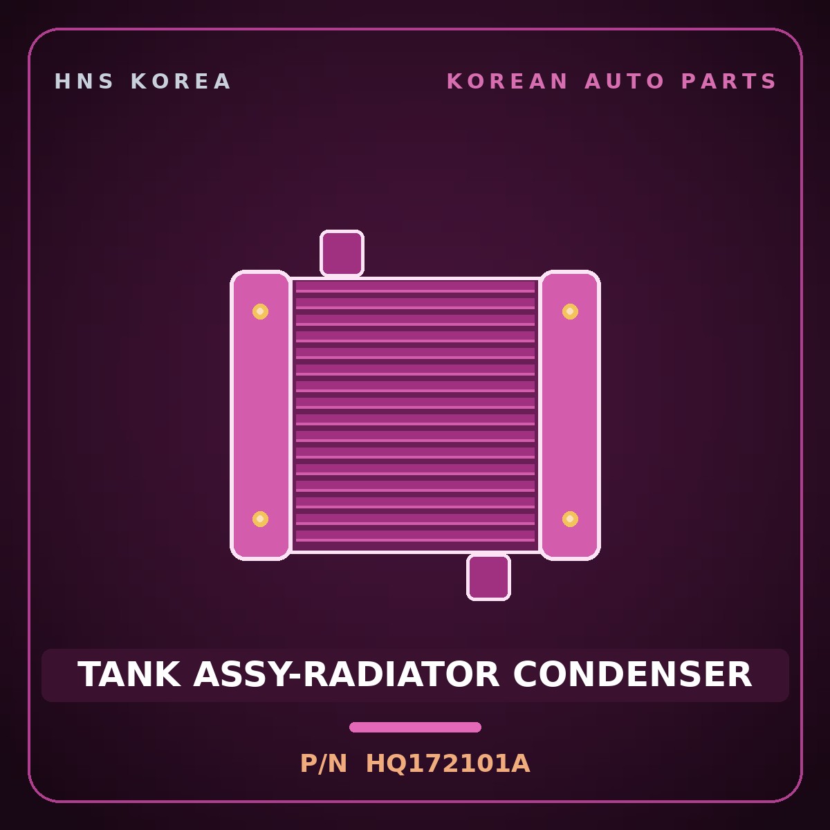 Genuine Mobis TANK ASSY-RADIATOR CONDENSER HQ172101A for Galloper 1998 HNS Parts Korea