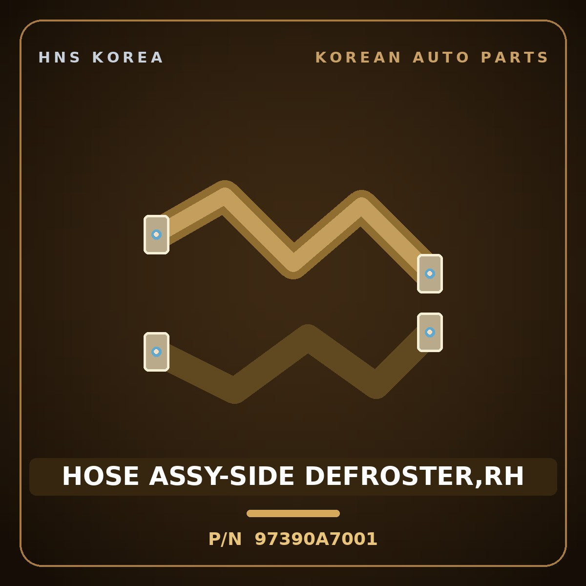 Genuine Mobis HOSE ASSY-SIDE DEFROSTER,RH 97390A7001 for K3 2012 HNS Parts Korea