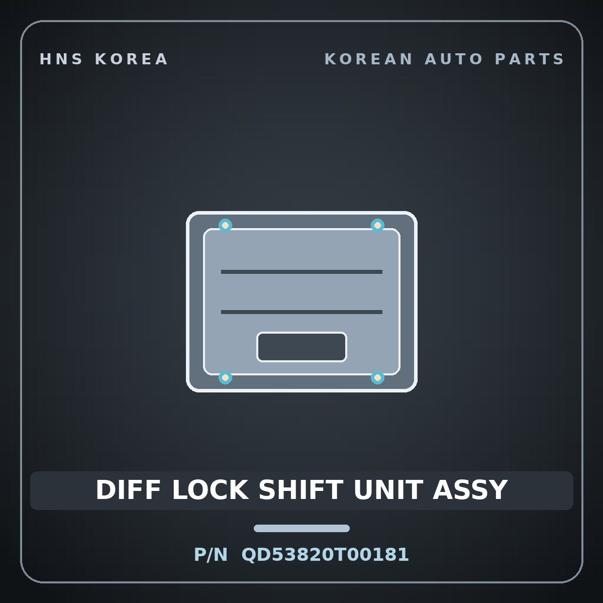 Genuine Mobis DIFF LOCK SHIFT UNIT ASSY QD53820T00181 for Trago 2006 HNS Parts Korea