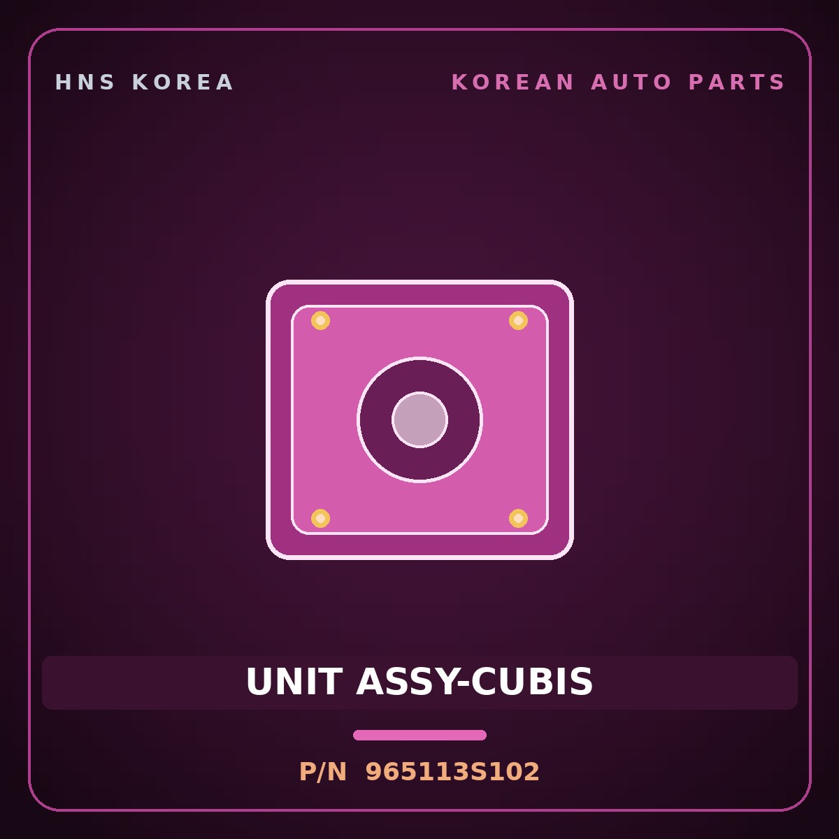 Genuine Mobis UNIT ASSY-CUBIS 965113S102 for Sonata 2010 HNS Parts Korea