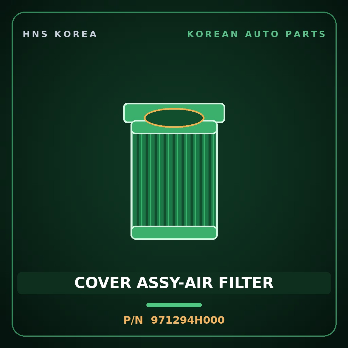 Genuine Mobis COVER ASSY-AIR FILTER 971294H000 for Grand Starex 2007 HNS Parts Korea
