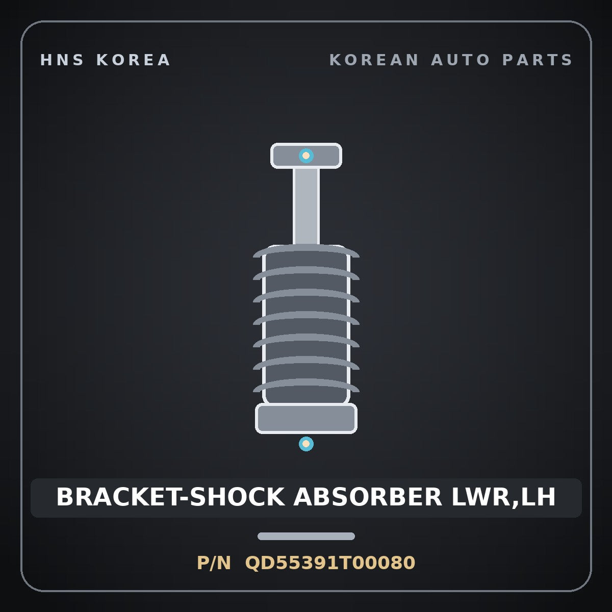 Genuine Mobis BRACKET-SHOCK ABSORBER LWR,LH QD55391T00080 for Trago 2013 HNS Parts Korea