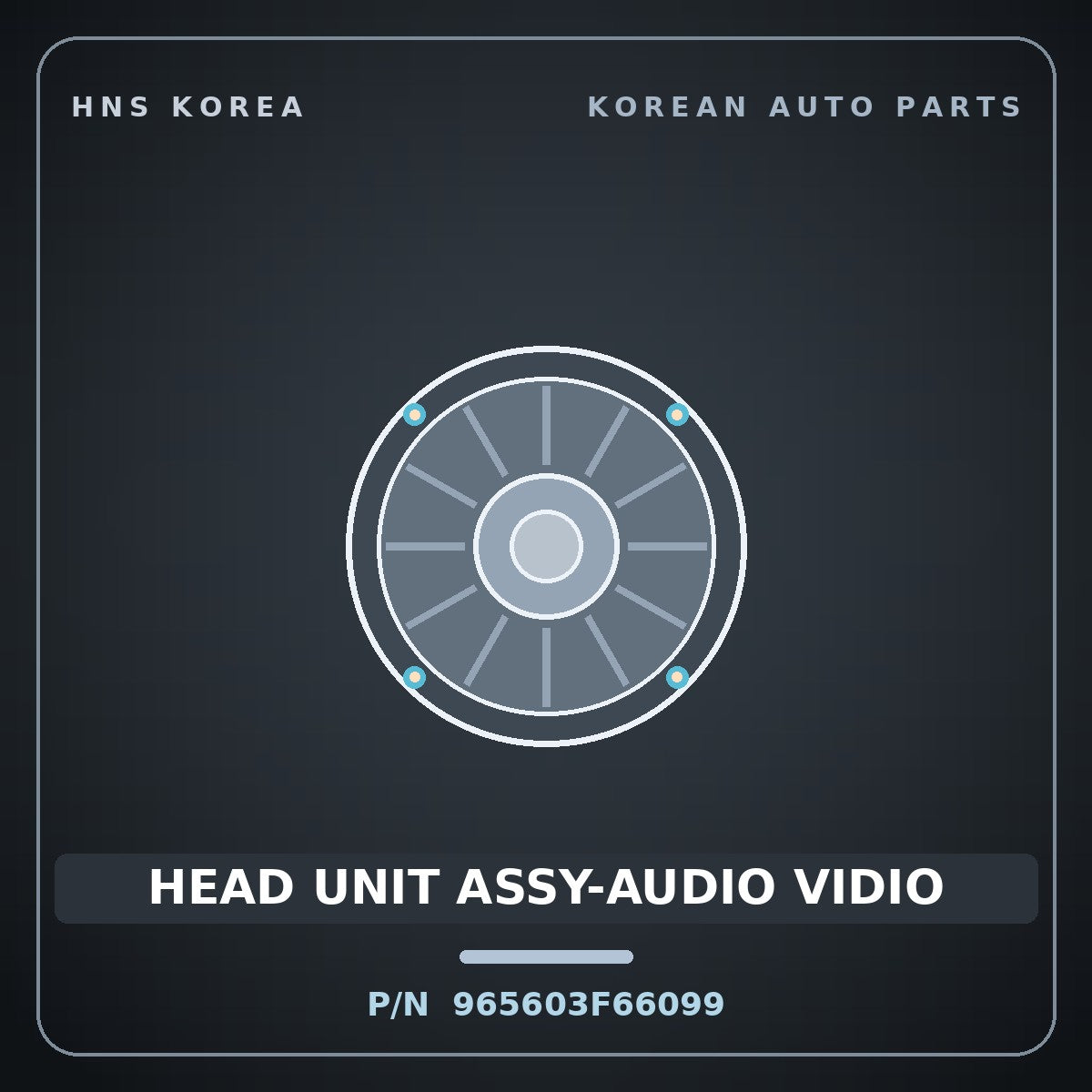 Genuine Mobis HEAD UNIT ASSY-AUDIO VIDIO 965603F66099 for Opirus 2006 HNS Parts Korea