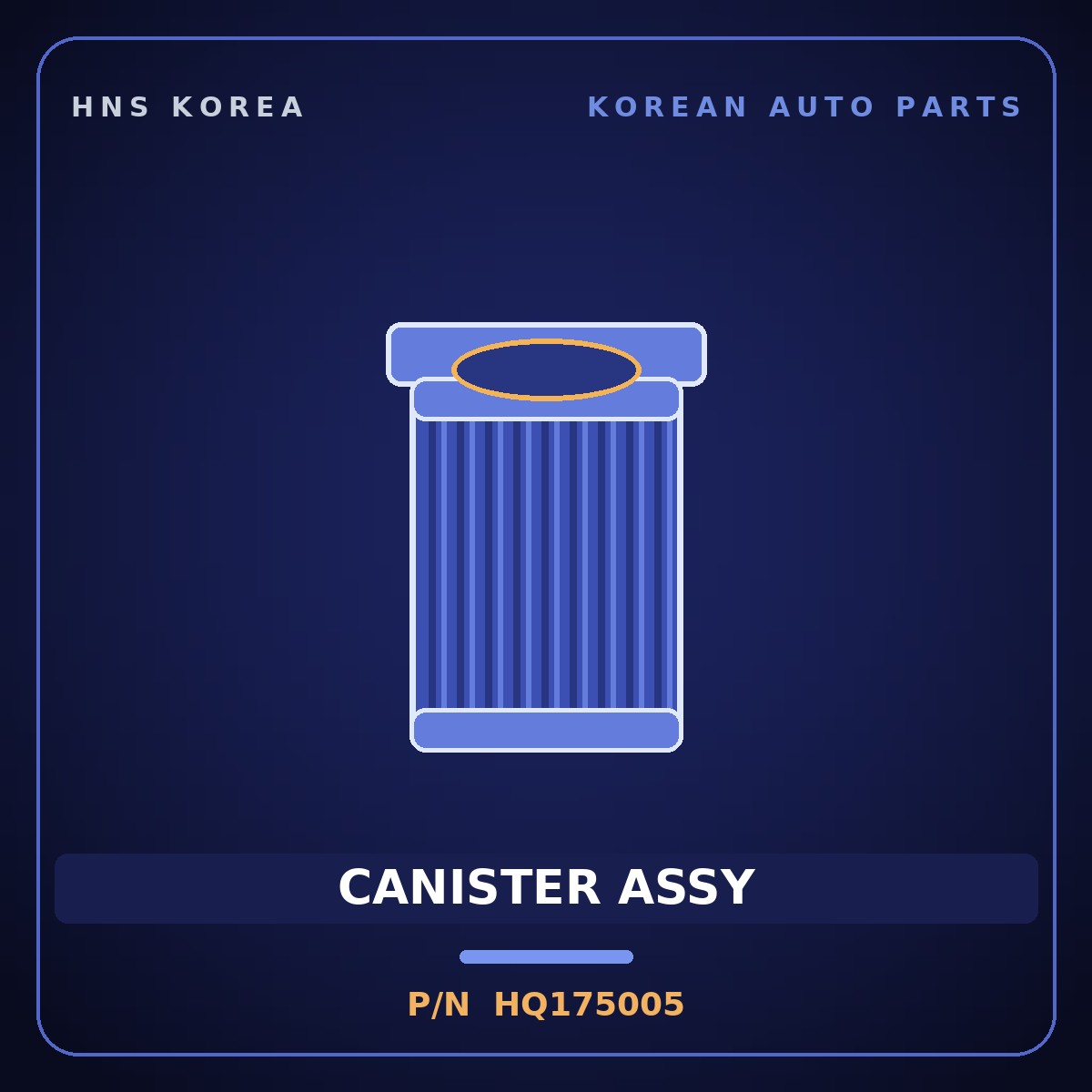 Genuine Mobis CANISTER ASSY HQ175005 for Terracan 2000 HNS Parts Korea