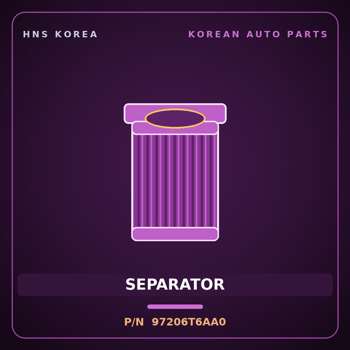 Genuine Mobis SEPARATOR 97206T6AA0 for Genesis GV80 2024 HNS Parts Korea
