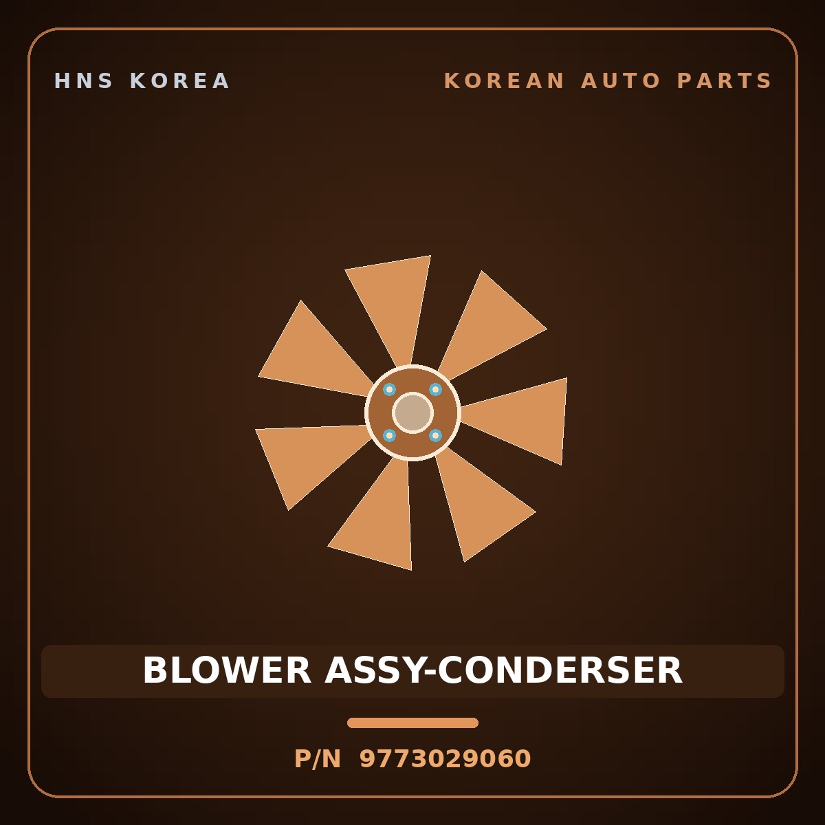 Genuine Mobis BLOWER ASSY-CONDERSER 9773029060 for Elantra 1996 HNS Parts Korea