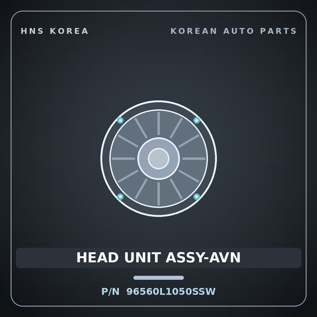 Genuine Mobis HEAD UNIT ASSY-AVN 96560L1050SSW for Sonata 2019 HNS Parts Korea