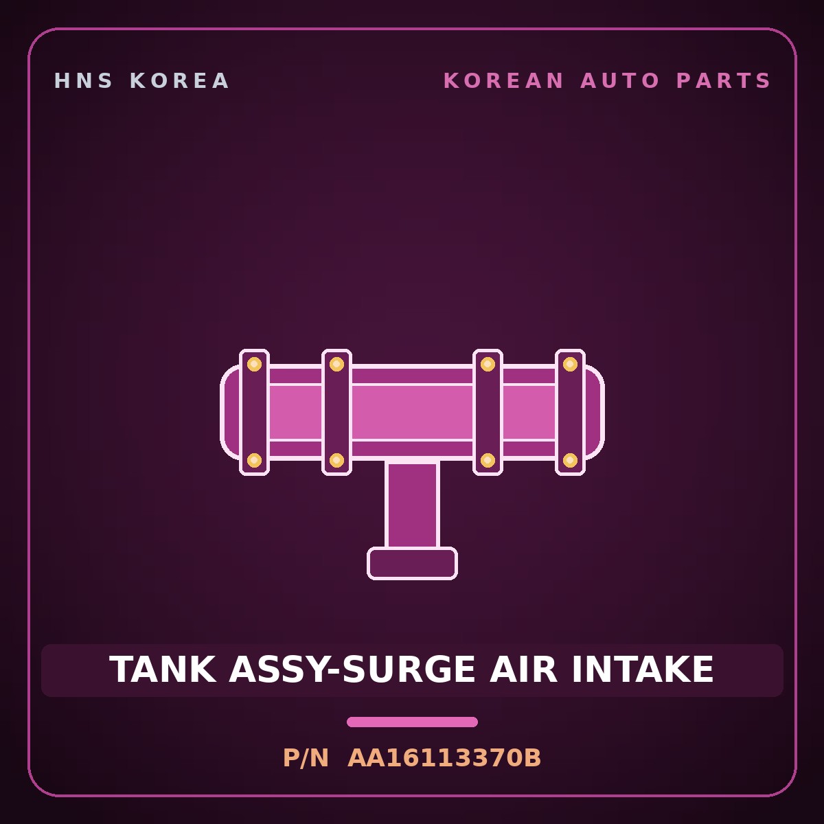 Genuine Mobis TANK ASSY-SURGE AIR INTAKE AA16113370B for Towner 2000 HNS Parts Korea