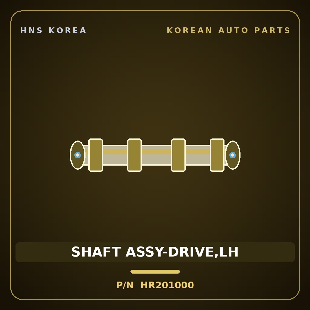 Genuine Mobis SHAFT ASSY-DRIVE,LH HR201000 for Galloper 1998 HNS Parts Korea