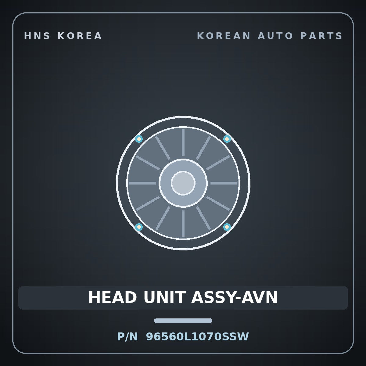 Genuine Mobis HEAD UNIT ASSY-AVN 96560L1070SSW for Sonata 2019 HNS Parts Korea