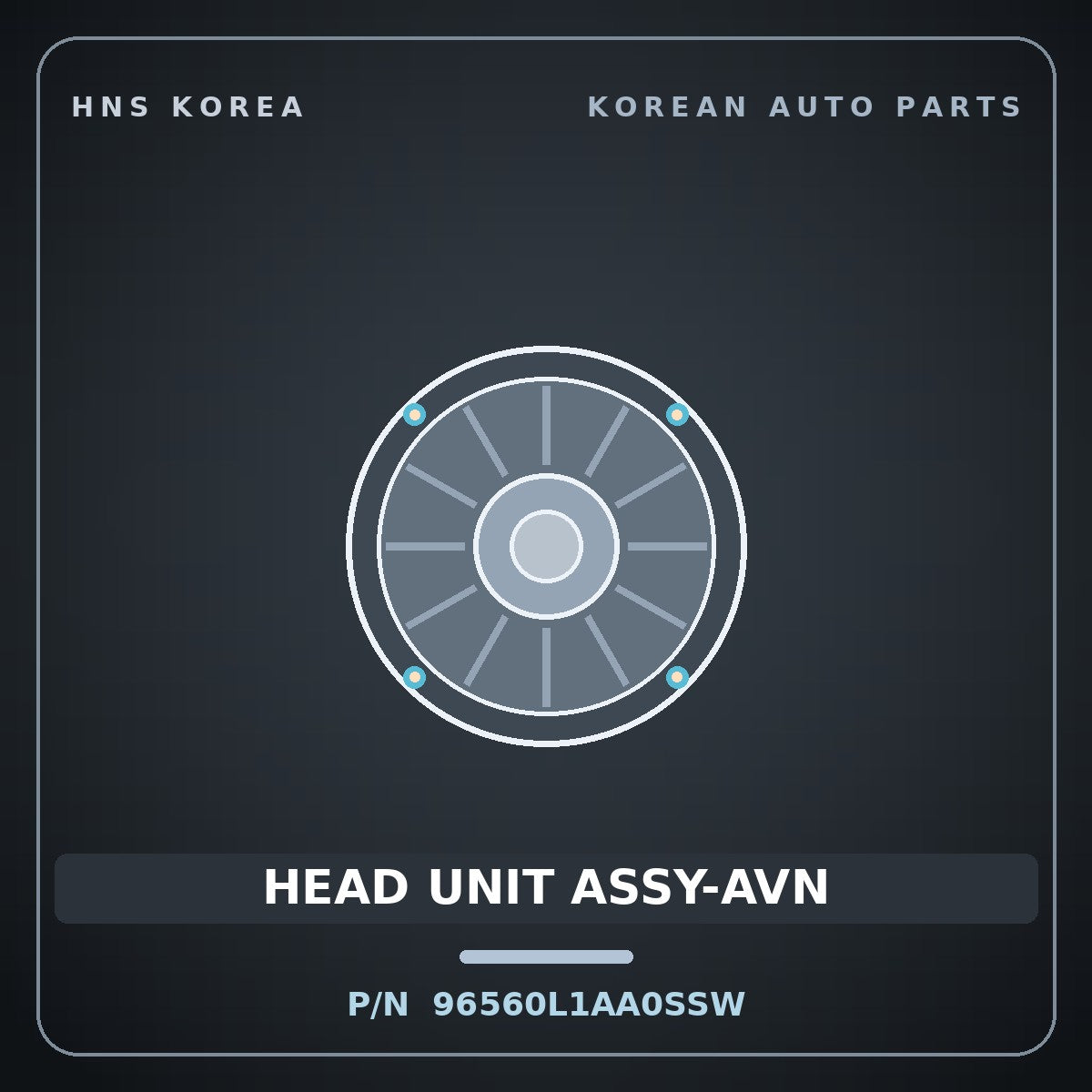 Genuine Mobis HEAD UNIT ASSY-AVN 96560L1AA0SSW for Sonata 2019 HNS Parts Korea