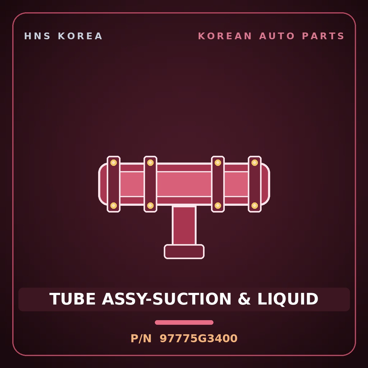 Genuine Mobis TUBE ASSY-SUCTION & LIQUID 97775G3400 for Elantra 2016 HNS Parts Korea