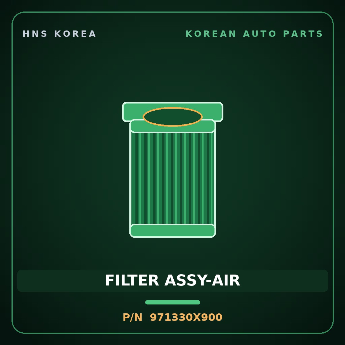 Genuine Mobis FILTER ASSY-AIR 971330X900 for Morning 2004 HNS Parts Korea