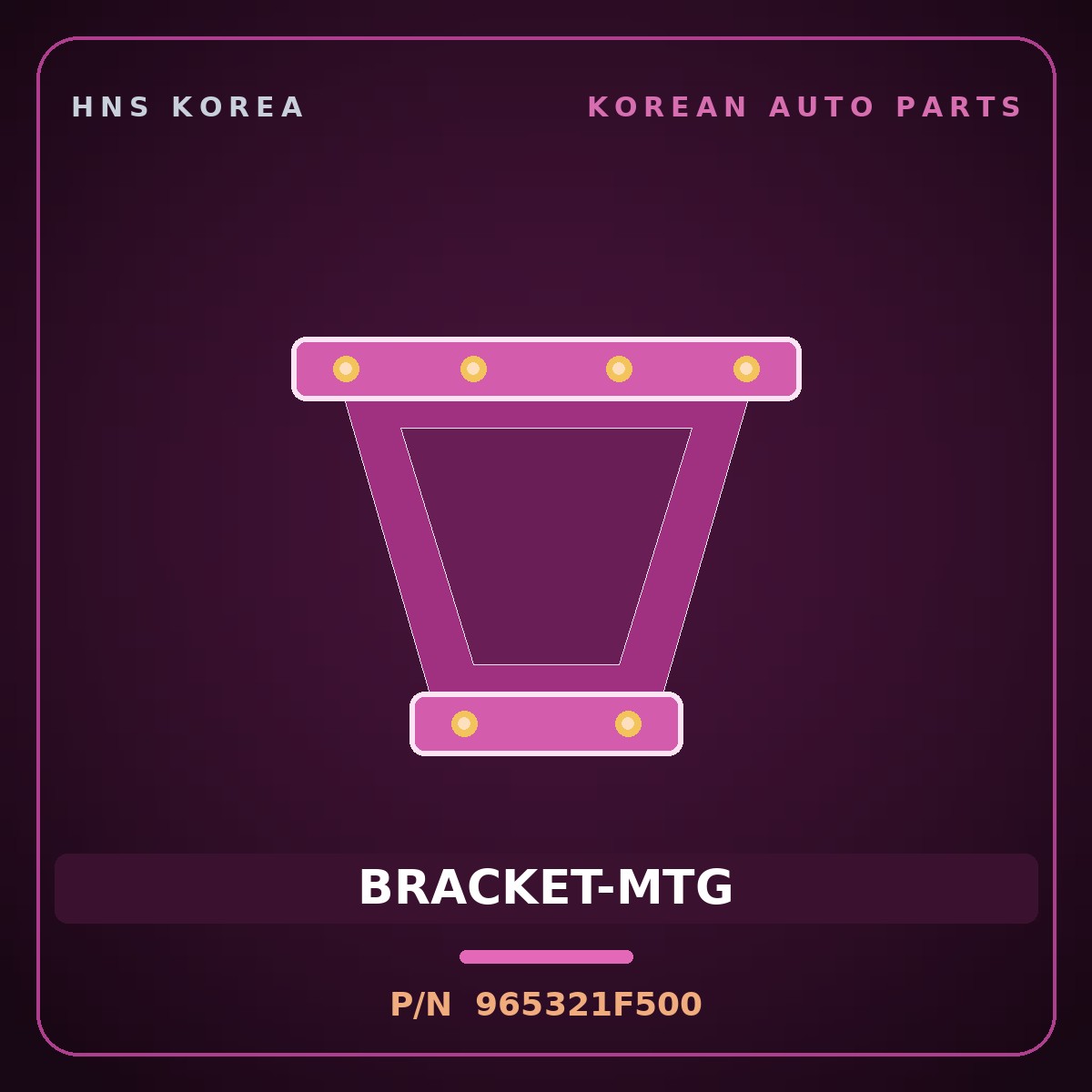 Genuine Mobis BRACKET-MTG 965321F500 for Sportage 2004 HNS Parts Korea
