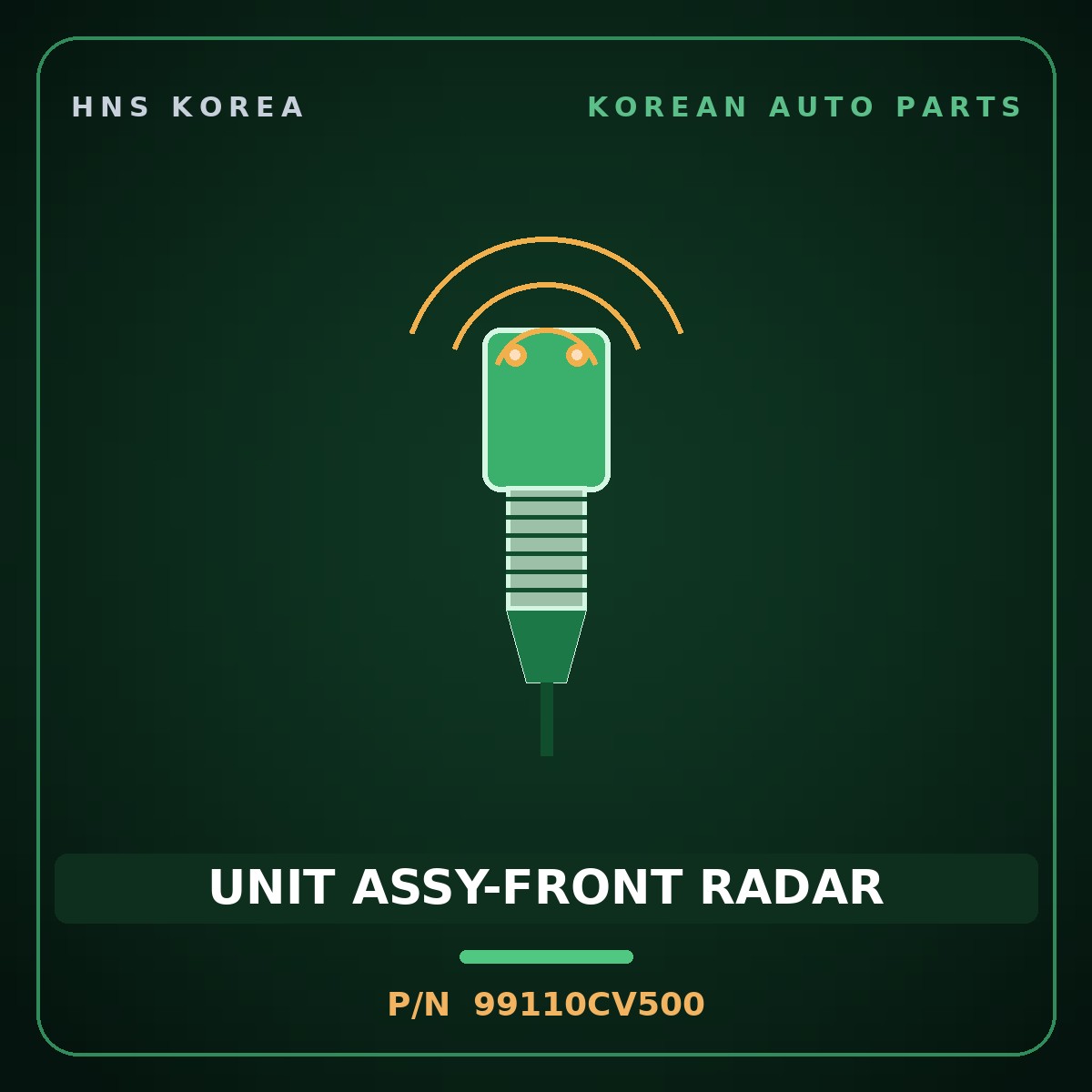 Genuine Mobis UNIT ASSY-FRONT RADAR 99110CV500 for EV6 2024 HNS Parts Korea