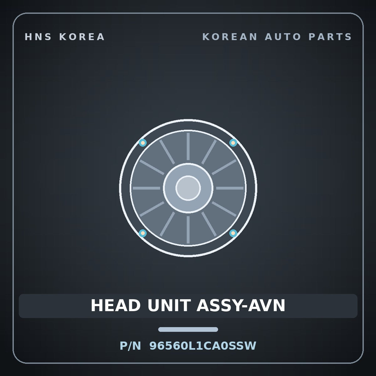 Genuine Mobis HEAD UNIT ASSY-AVN 96560L1CA0SSW for Sonata 2019 HNS Parts Korea