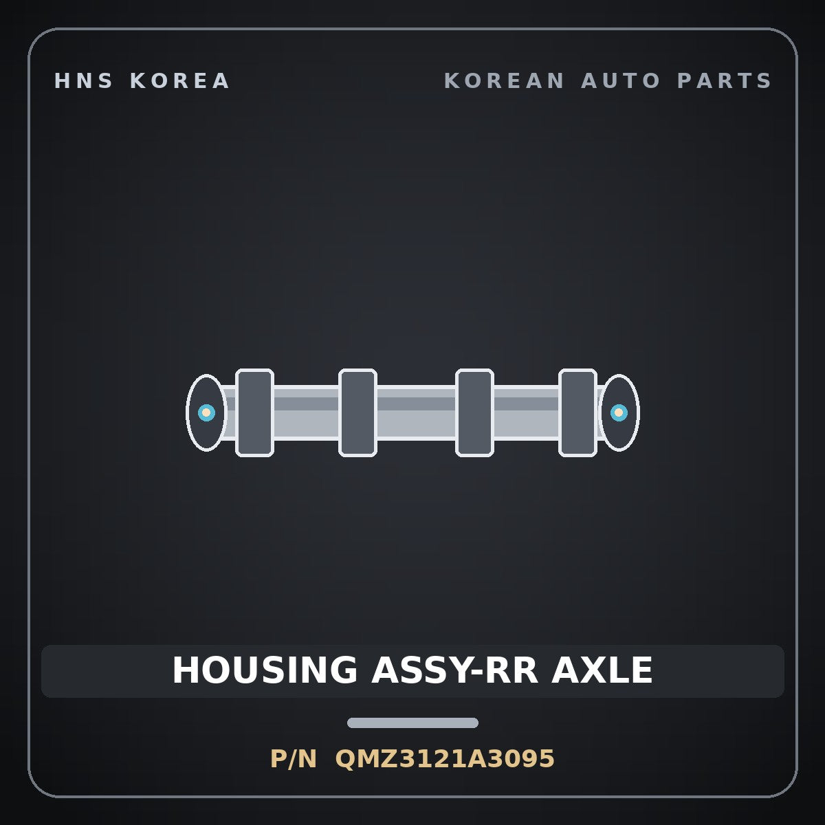 Genuine Mobis HOUSING ASSY-RR AXLE QMZ3121A3095 for Trago 2006 HNS Parts Korea