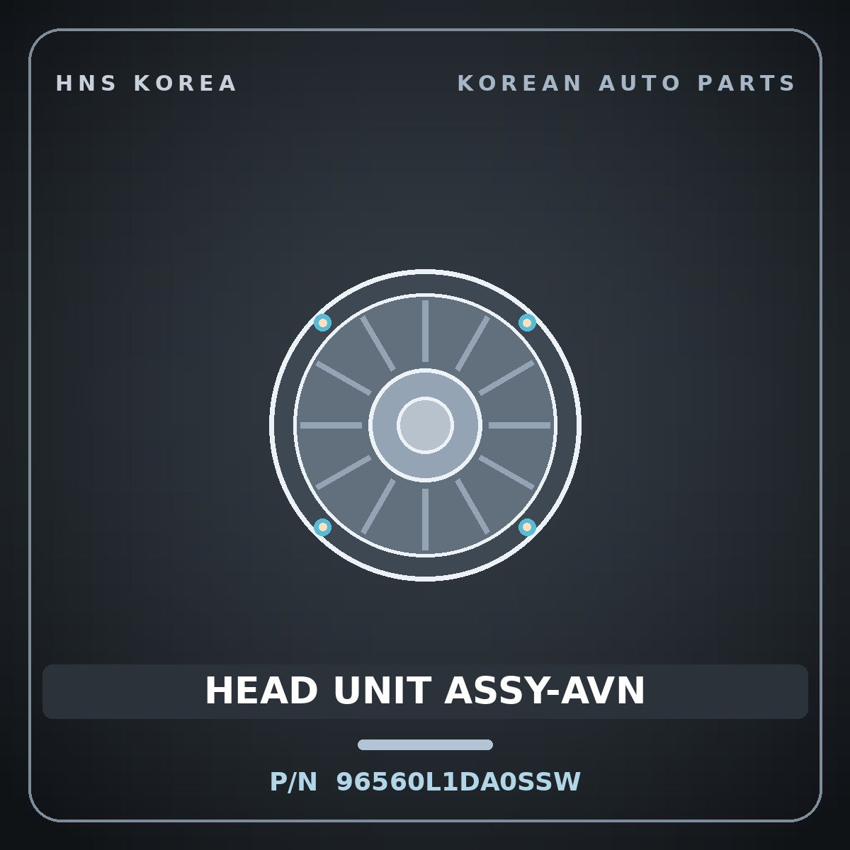 Genuine Mobis HEAD UNIT ASSY-AVN 96560L1DA0SSW for Sonata 2019 HNS Parts Korea
