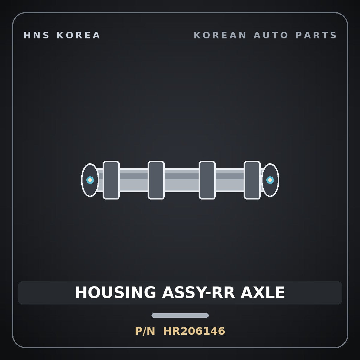Genuine Mobis HOUSING ASSY-RR AXLE HR206146 for Galloper 1990 HNS Parts Korea