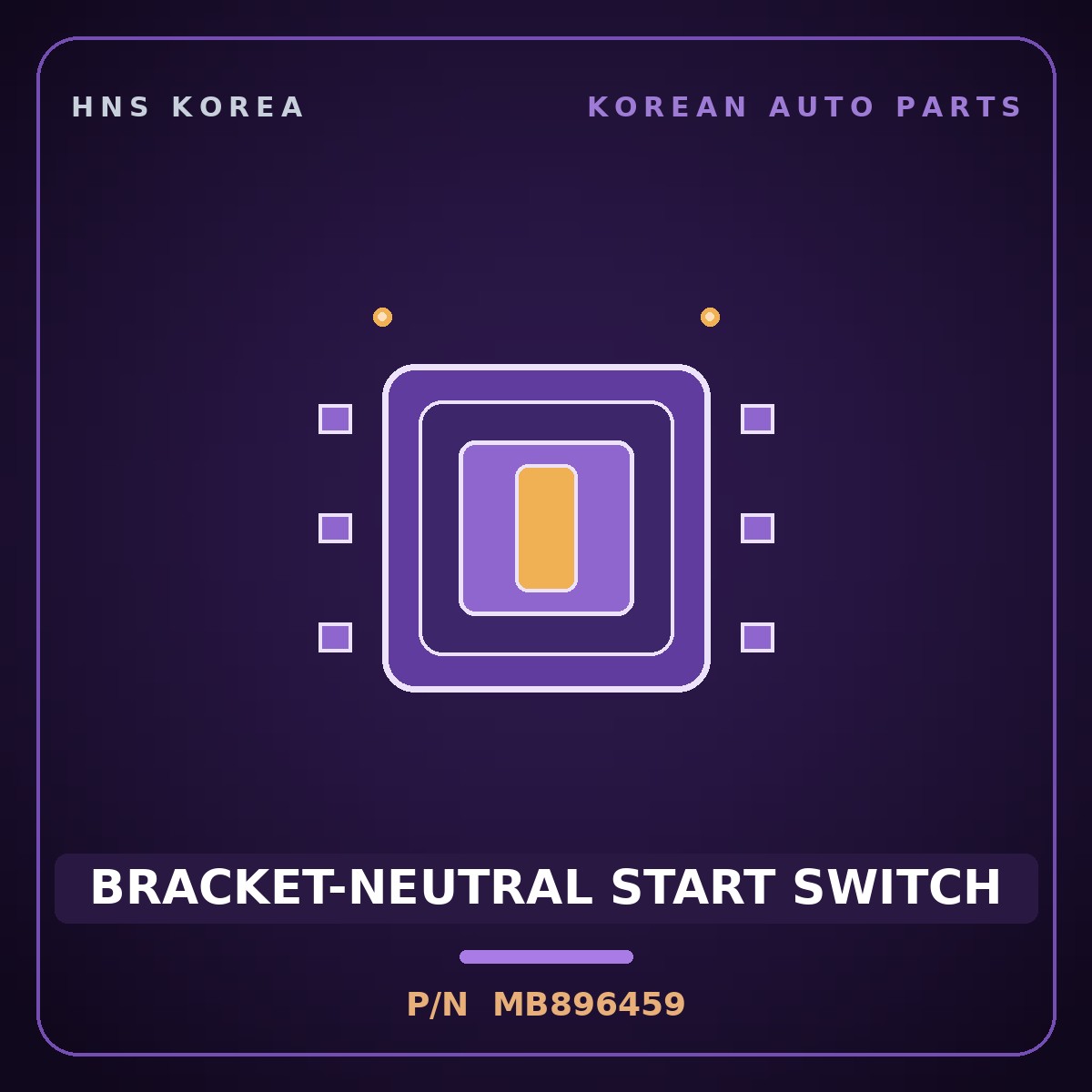 Genuine Mobis BRACKET-NEUTRAL START SWITCH MB896459 for Galloper 1998 HNS Parts Korea