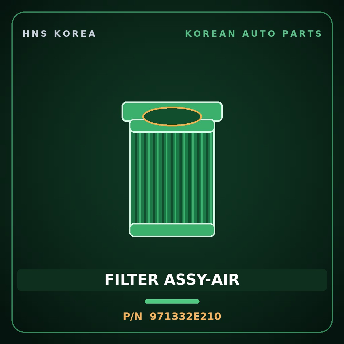 Genuine Mobis FILTER ASSY-AIR 971332E210 for Accent 2004 HNS Parts Korea