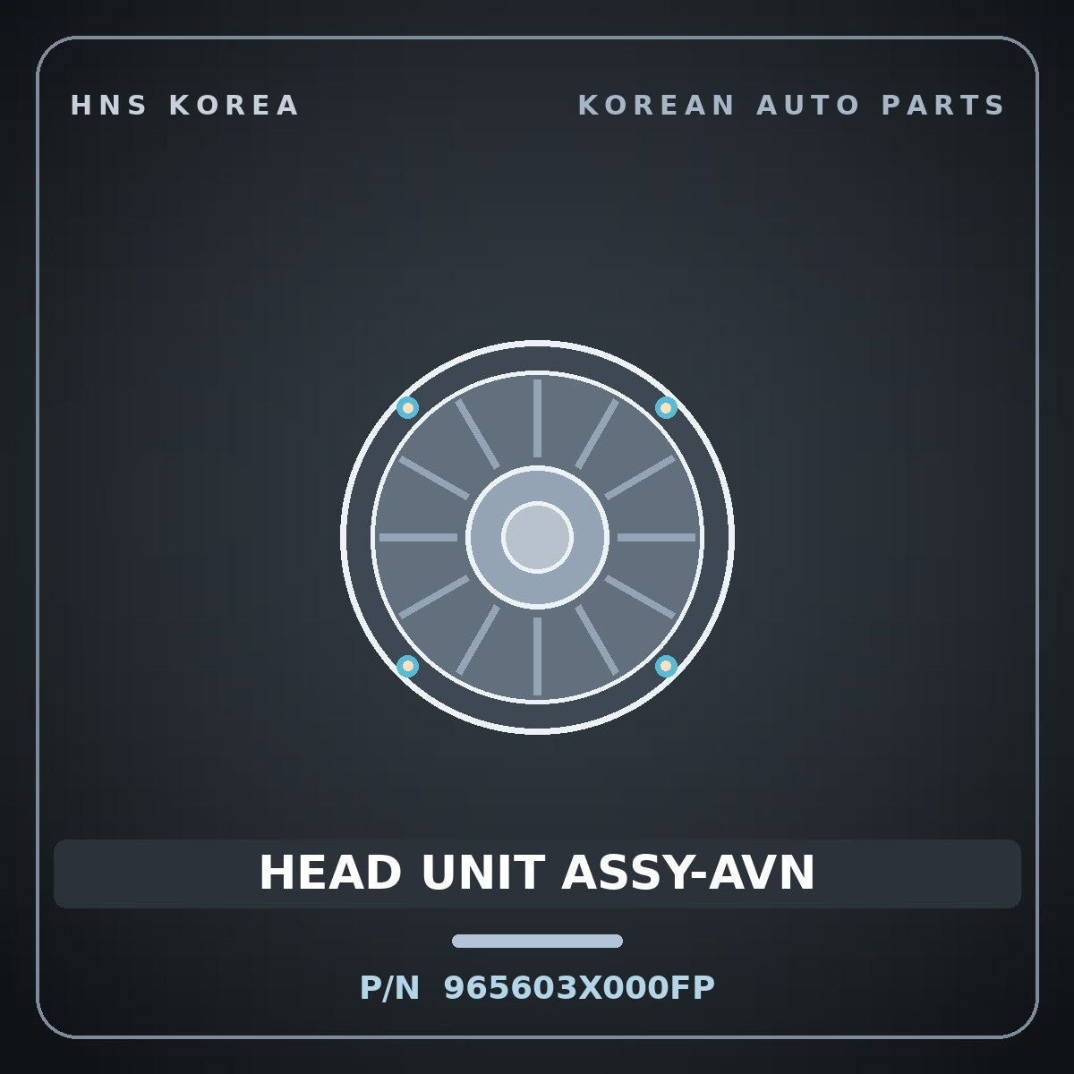 Genuine Mobis HEAD UNIT ASSY-AVN 965603X000FP for Elantra 2011 HNS Parts Korea