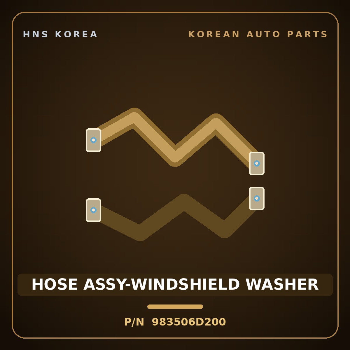 Genuine Mobis HOSE ASSY-WINDSHIELD WASHER 983506D200 for Pavise 2019 HNS Parts Korea