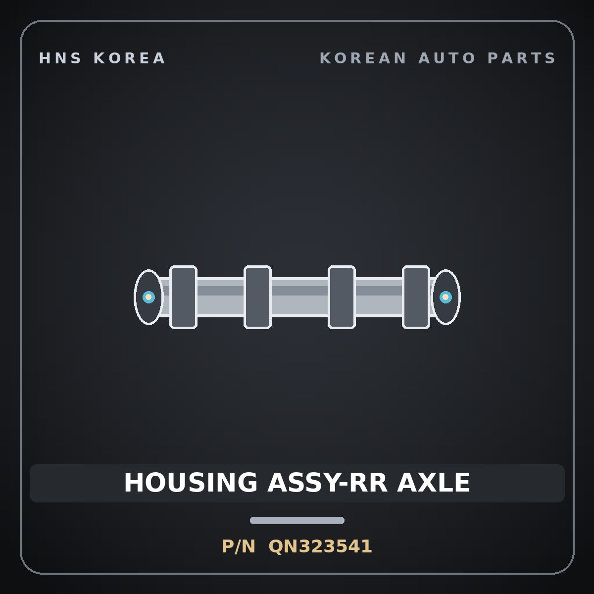 Genuine Mobis HOUSING ASSY-RR AXLE QN323541 for Trago 2006 HNS Parts Korea