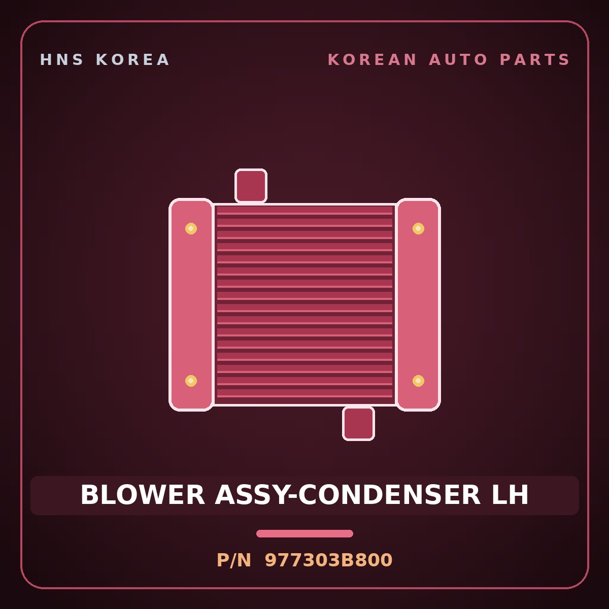 Genuine Mobis BLOWER ASSY-CONDENSER LH 977303B800 for Equus 2001 HNS Parts Korea