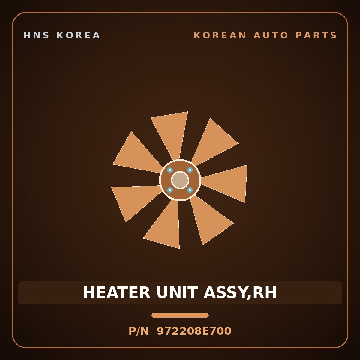 Genuine Mobis HEATER UNIT ASSY,RH 972208E700 for Express 2019 HNS Parts Korea