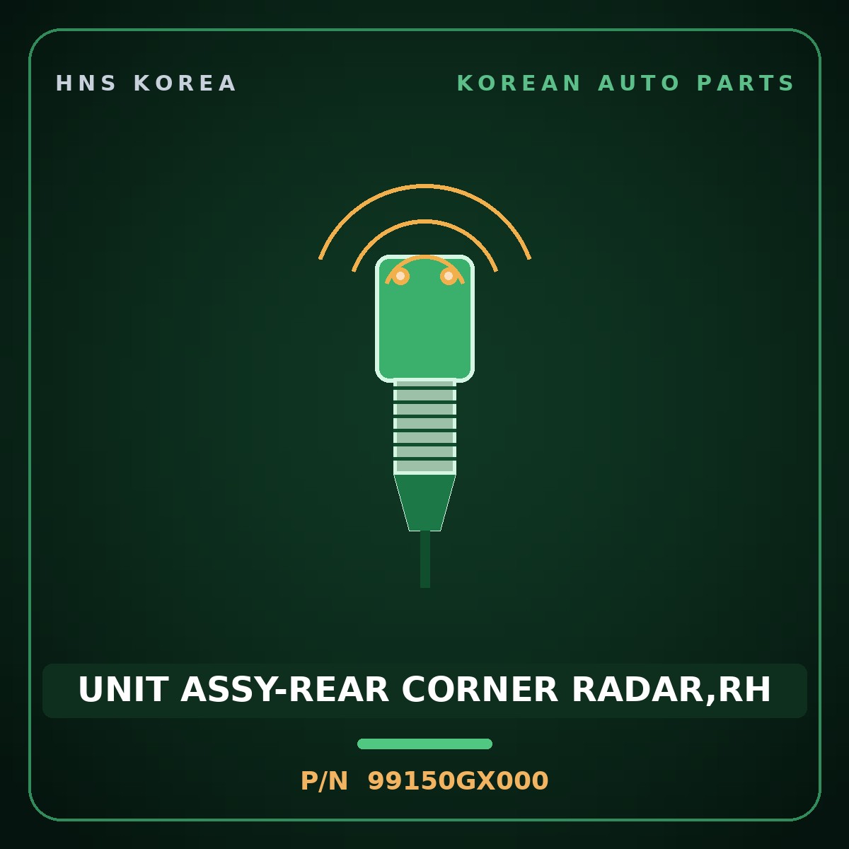 Genuine Mobis UNIT ASSY-REAR CORNER RADAR,RH 99150GX000 for Casper 2024 HNS Parts Korea