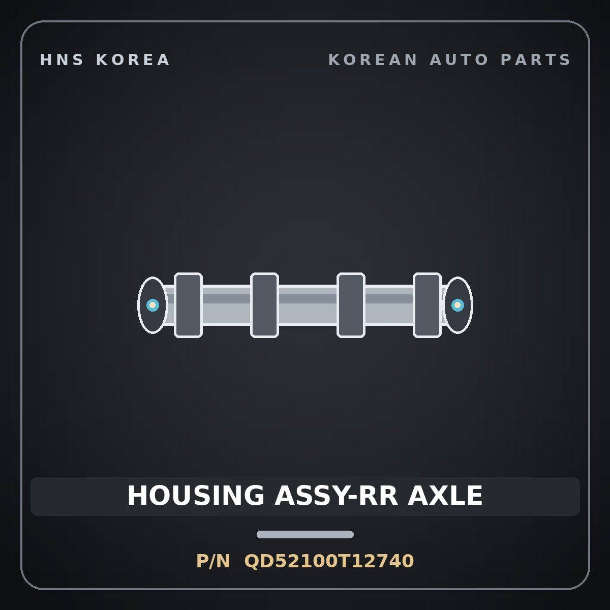 Genuine Mobis HOUSING ASSY-RR AXLE QD52100T12740 for Trago 2013 HNS Parts Korea