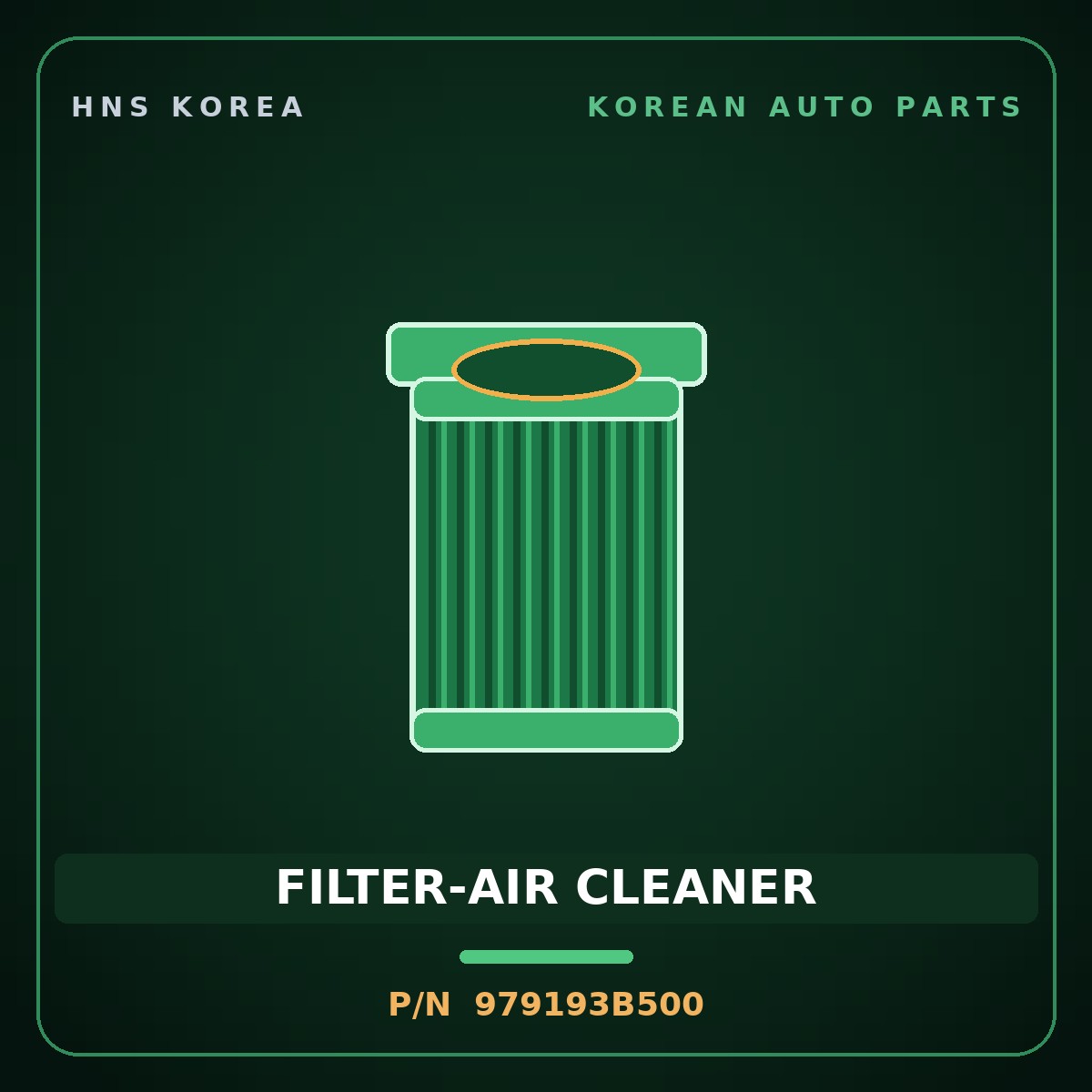Genuine Mobis FILTER-AIR CLEANER 979193B500 for Equus 2001 HNS Parts Korea