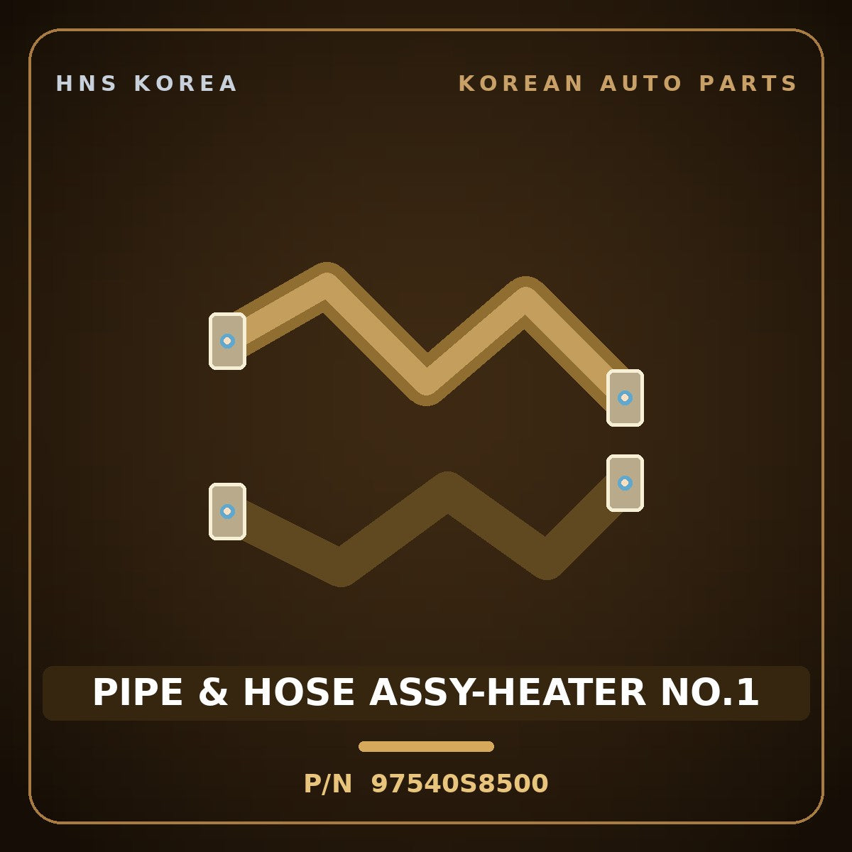 Genuine Mobis PIPE & HOSE ASSY-HEATER NO.1 97540S8500 for Palisade 2019 HNS Parts Korea